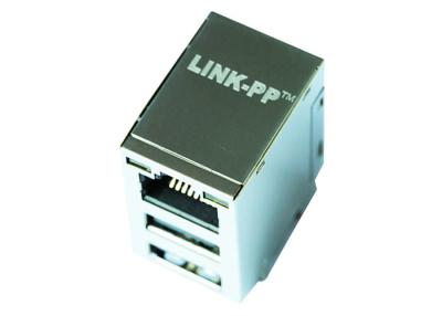 Chine Connecteur standard d'IEEE RJ45 USB de la base-T ARJU31B-MCSC-B-AD-ELU2 10/100 avec la LED à vendre