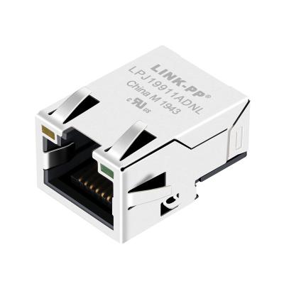 China LPJ19911ADNL Magnetic SMD Jack 10/100Mbps Ultra Low Profile Rj45 Connector for sale