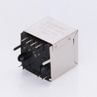 China Zócalo vertical femenino HY-5224 de la entrada del top de los enchufes modulares RJ45 8P8C de LPJE681BENL en venta