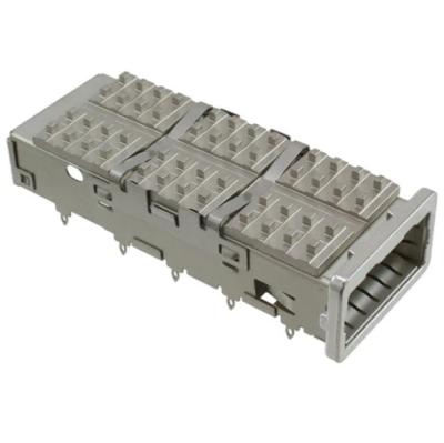 Chine 1551892-1 cage de la position ZQSFP+ avec le Presse-ajustement de connecteur de radiateur par le trou, R/A à vendre