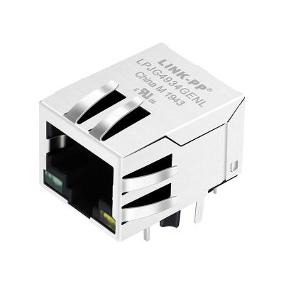 Chine LPJG4934GENL 2.5Gbit RJ45 magnétique Jack avec W/LED protégé magnétique intégré à vendre