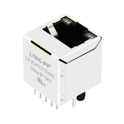 China 74984104401 base-T do conector 10/100 do vertical Rj45 com Magnetics LPJD4327B4NL do ponto de entrada à venda