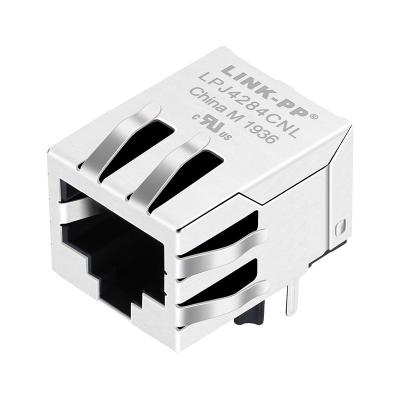 China RJP-003TC1 RJ45 With Magnetics POE Jack 10/100Mbps LPJ4284CNL for sale