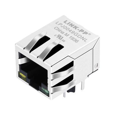 China HY931147C POE RJ45 Connector Single Port Magjack LPJ0049GDNL 802.3af for sale