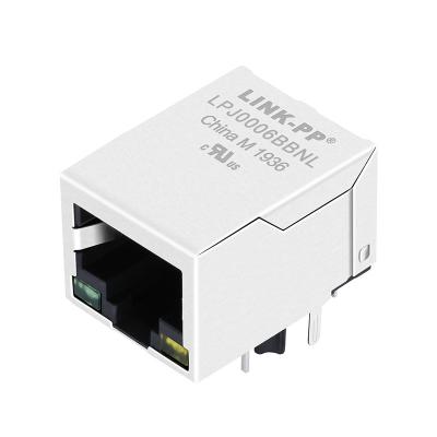 Chine Les noyaux d'aimant RJ45 de LPJ0006BBNL 4 ont protégé l'Ethernet de la prise 10/100Mbps à vendre