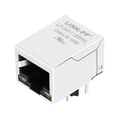 China XMG-D22SH-08F0-GY-POL 8P8C Rj45 Modular Jack 10 /100 Base - T LPJ4011BBNL for sale