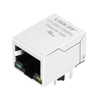 Chine 1x10/100Mbps RJ45 Jack modulaire 13F-64GYD2SNW2NL avec le transformateur à vendre