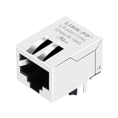 China Conector dos ethernet da base-T 8p8c Tab Down Industrial RJ45 do conector fêmea 100 de J0011D11NL Rj45 à venda