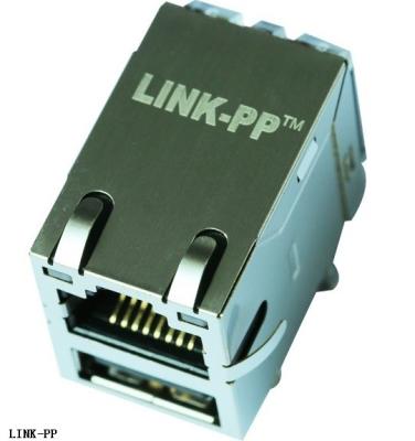 중국 결합 USB Rj45 연결관 8211-1X1T-36-F는 USB LPJU3101AONL를 가진 항구 잭을 골라냅니다 판매용