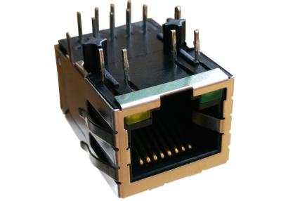 China PWB do porto de HFJ11-S114E-L21RL RJ45 único que monta Jack em caixa superior ajustada de IPTV à venda