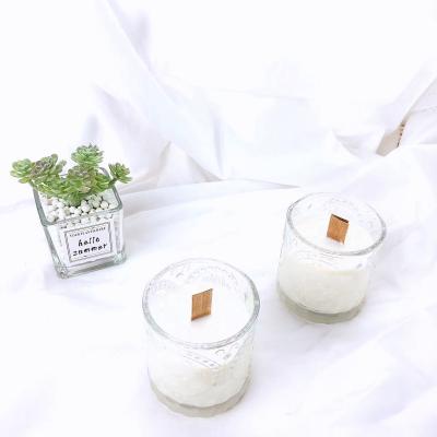 China LOGO Brown Travel Bath Body Essential Oil Home Decoration Customized Scented Soy Candle Volume 100ml for sale