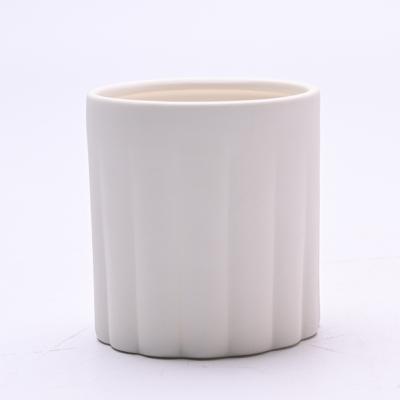 China Clean Decoration Solid Color Insti Home Style Nordic Creative Gift Cylindrical Ceramic Luxury Scented Candle Jar Home Decor Brand Style for sale