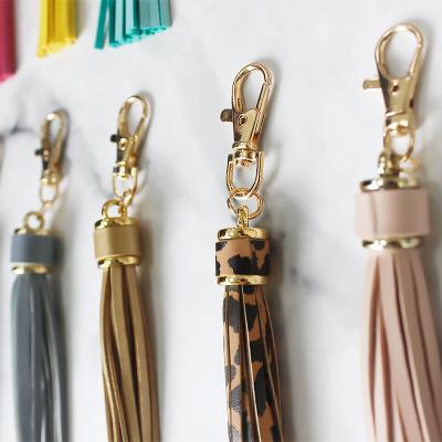 China Leather Ready To Main Chain Handmade Woven Rainbow Macrame Boho Tassel Pendant Current Fast ShipIn Shipping Custom Women Bag Decor Woven Key Chain for sale