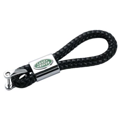 China Car Customized Horseshoe Buckle Rope Braided Leather Personality Creative Key Chain For Advertising Vehicles for sale