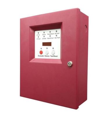 China Conventional 2 Zone Fire Alarm Controller For Wired Smoke Detector Alarm System for sale