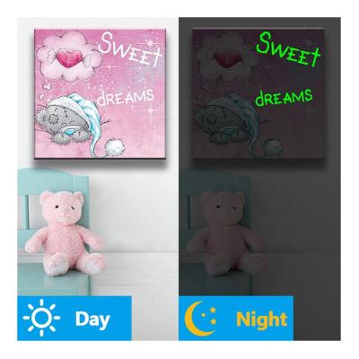 China Diamond Painting Classic Glowing at Night Glow Painting by Diamond Cartoon Bear Sweet Dream Gift Decoration Hobby and Handwork N005 for sale