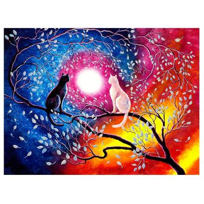 China Home decoration; Gift ; DIY Hobby Ever Open Moment Diamond Painting Colorful Cat Flower Tree Art Resin Full Square Drill Embroidery Home Living Room Decoration 3F2361 for sale