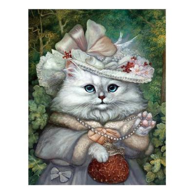 China Home decoration; Gift ; DIY Hobby Ever Opens Full Time Diamond Painting Mosaic Cat Lady Jewelry Square Cross Stitch Art 3F2191 for sale