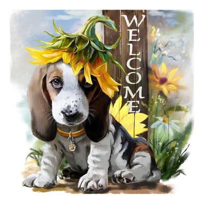 China Diamond Painting Cross Stitch Dog Animal Cute Ever Moment Style Picture Handmade Mosaic S2F158 for sale