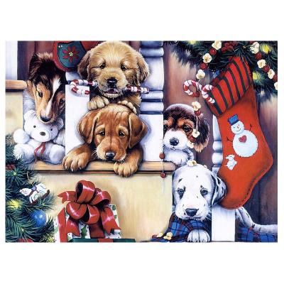 China Home decoration; Gift ; DIY Hobby Crafts Ever Time Diamond Painting Handmade Dogs Sock Christmas Full Square 5D DIY 3F820 for sale