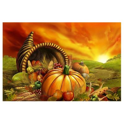 China Ever Full Moment Halloween Diamond Painting Pumpkin Sunset Glow Traditional Square Decoration For Home 3F2116 for sale