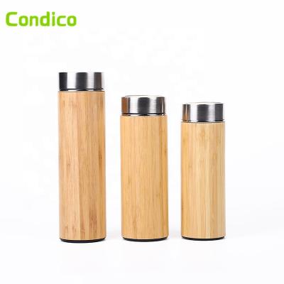 China Eco-friendly PORTABLE Vacuum Flask Travel Mug Stainless Steel Thermos Thermos Outdoor Bamboo Water Bottle for sale