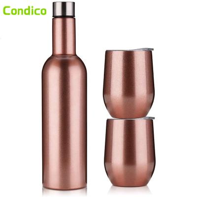 China Wholesale Sustainable Stainless Steel Vacuum Thermal Insulated Sulator 750ml Wine Bottle Tumbler Suit for sale