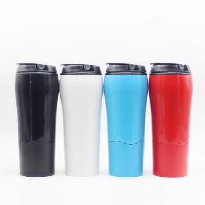 China Sustainable Tech Sucker Cool Magic Do Not Pour Portable Creative Plastic Water Cup Hot-proof Magic Coffee Mug for sale