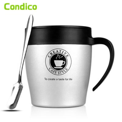 China 330ml Coffee Mug Stainless Steel Thermos Office PORTABLE Double Wall Insulated Cups With Handle Anti-scalding Mug for sale