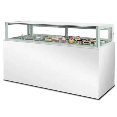 China Single-temperature China Manufacturer Refrigerated Bar Refrigerator Glass Small Cake Display Showcase for sale