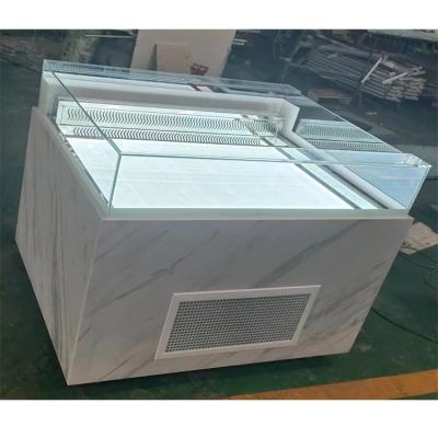 China Custom Mini Small Cake Display Coolers Counter Top Single-temperature Pastry Freezer Glass Display for sale