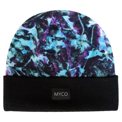 China COMMON Own Design Winter Slouchy Custom Sublimation Printing Logo Acrylic Beanie For Unisex for sale