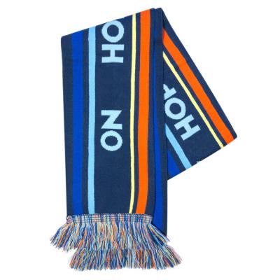 China 2021 High Quality 100% OEM Logo Jacquard Custom Acrylic Knitted Scarf, Custom Jacquard Knitted Scarves for sale