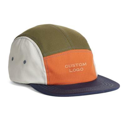 China COMMON Custom Logo Screen Printed 5 Panel Hat , Multi Color Cotton 5 Panel Hat for sale