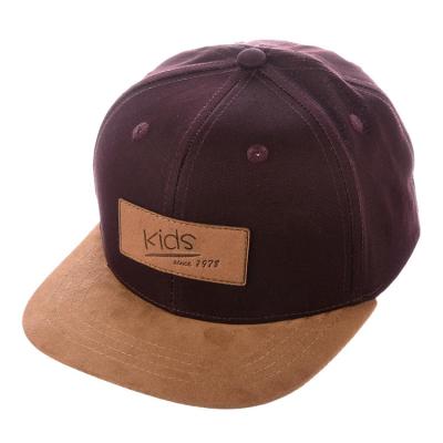 China JOINT Custom Small Size Kids Snapback Hat Hip Hop Hat Kids Hats With Leather Label for sale