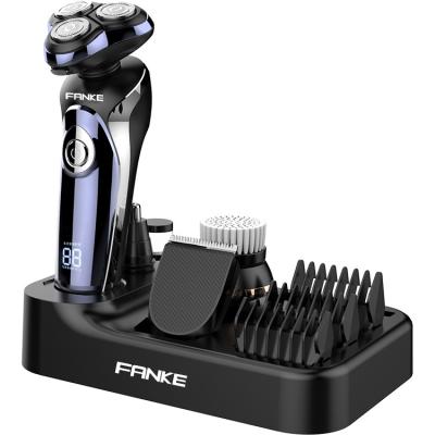 China Wholesale Electric Rotary Triple Blade Razor Beard IPX7 Waterproof Electric Shaver for sale