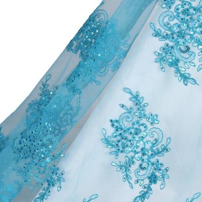 China Other new arrival design rope embroidery lace fabric with shiny sequins for women dress for sale