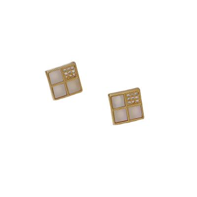 China Hyacinth Square Stud Earrings Light FASHION Luxury Temperament Matched Stud Earrings for sale