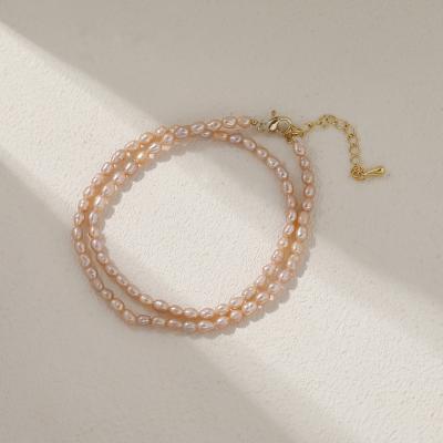 China Hyacinth Natural Pink Pearl Necklace TRENDY for Female Clavicle Chain Drop Necklace for sale