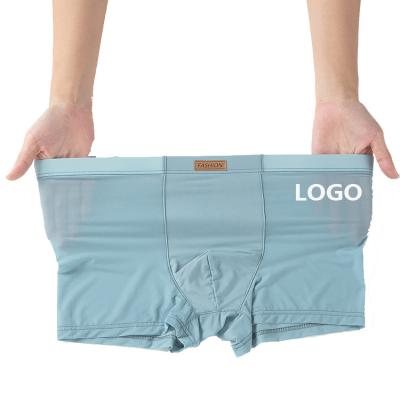 China Breathable 4PCS Mens Plain Boxer Briefs Sets Comfortable Ice Silk Underwear for sale