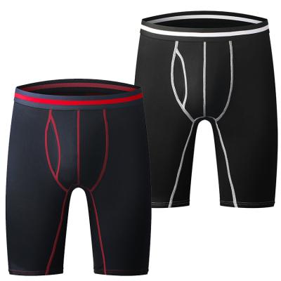 China 2PCS Men's Breathable Underwear With Ball Pouch Men's Boxer Long Briefs for sale