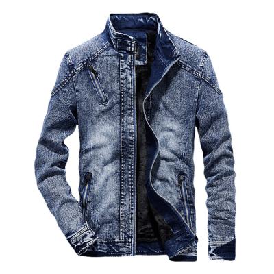 China Sustainable Man Cowboy Jackets Custom Warm Fleece Denim Jacket for sale