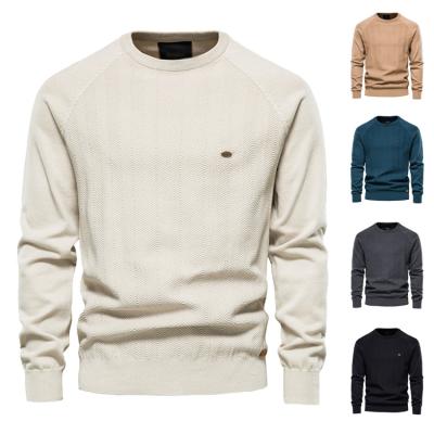 China Casual Anti-Shrink Men Knit Street Wear Crewneck Cotton Sweatshirt for sale