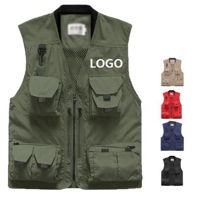 China QUICK DRY Quick Dry Mesh Casual Vest for Men Solid Color Cargo Vest for sale