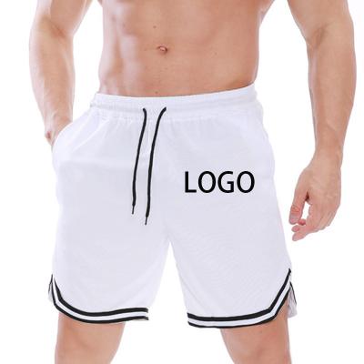 China Custom LOGO Summer Mesh Breathable Plus Size Anti-Wrinkle Basketball Shorts Gym Fitness Workout Drawstring Sports Shorts for sale