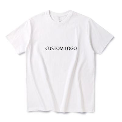 China Heavyweight 250Grams 100%Cotton Big And Tall Anti-Wrinkle OEM T Shirts With Logo Custom Logo Printed Oversized Unisex T-shirt for sale