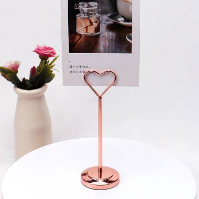 China YS0802 Durable Hot Selling High Quality Metal Table Picture Holds Menu Note Clips Photo Wedding Table Stand Desktop Attendance for sale