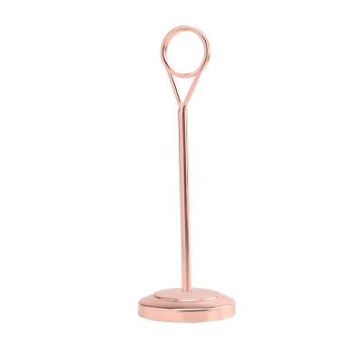 China Durable YS3008 Factory In Stock Gold Silver Place Note Name Menu Card Clips Rack Metal Table Number Holders for sale