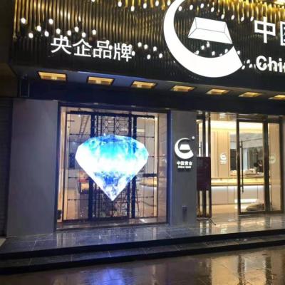 China Advertising P3.91 Transparent Led Display Viewfinder Led Screen Jewelry Store Transparent Led Video Wall for sale