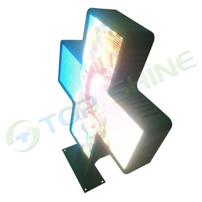 China Outdoor Whole Factory Price Bigger Size P6 Full Color Pharmacy LED Animated Cross Sign for sale